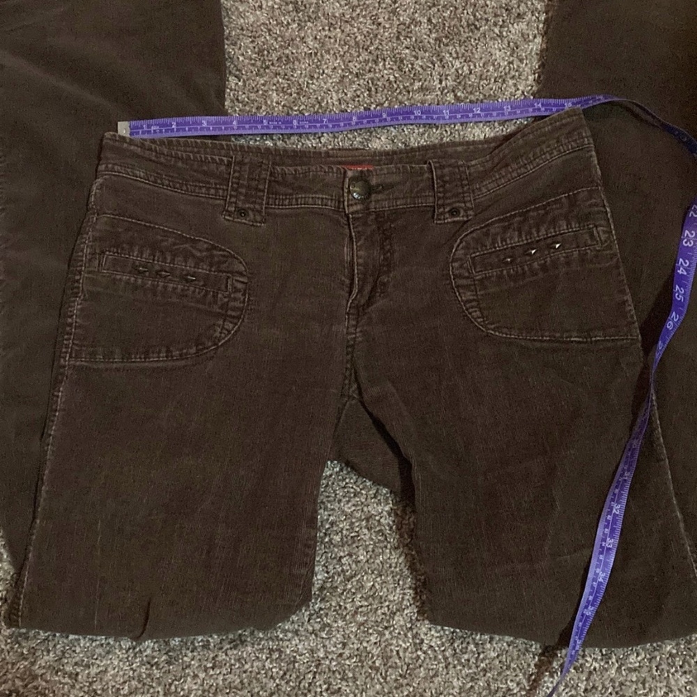 studded brown corduroy flares